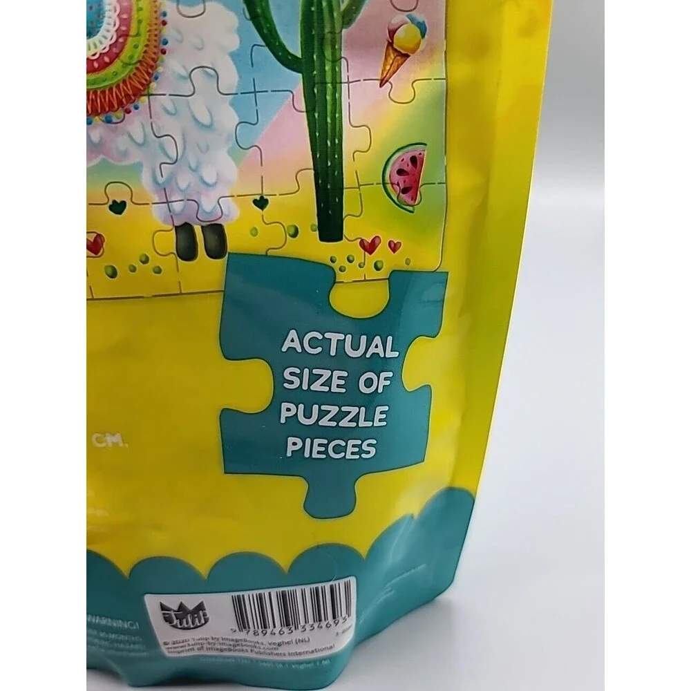Llama Puzzle 48 Pieces Resealable Bag Sealed